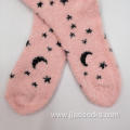 Moon and star with lurex cosy socks